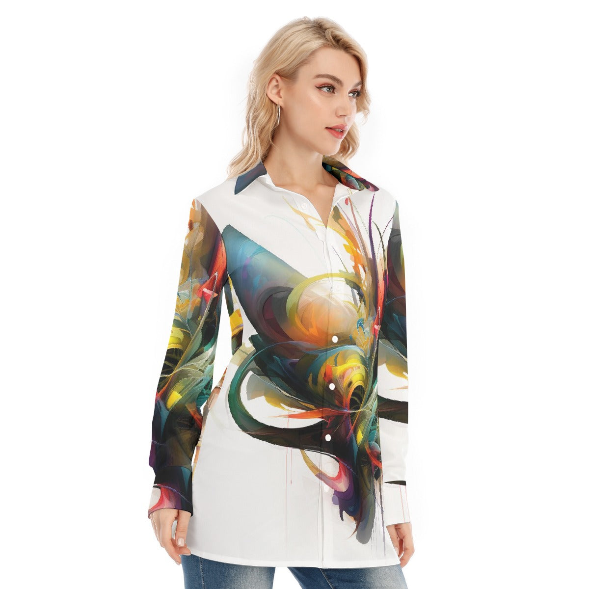 All-Over Print Women's Long Shirt