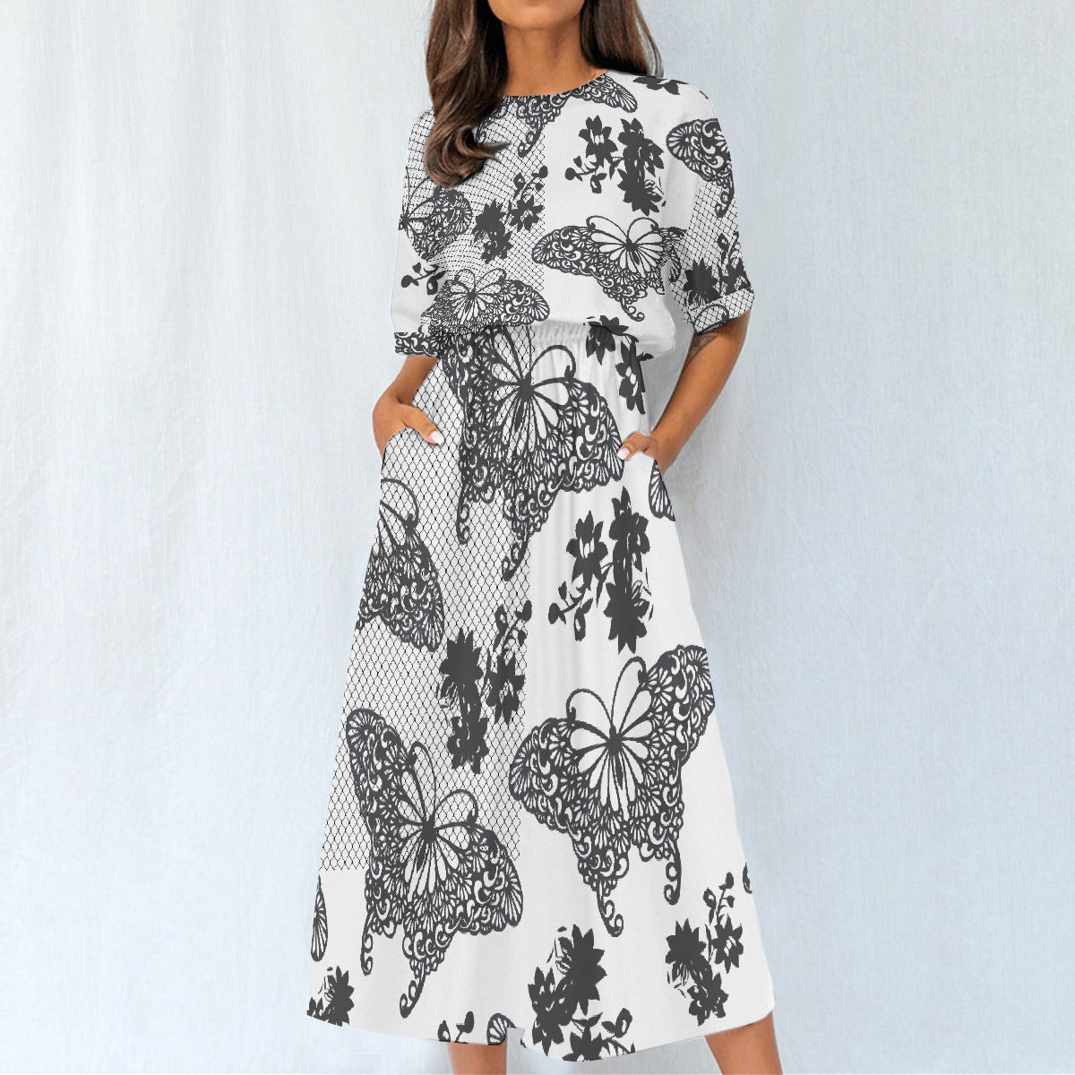 All-Over Print Women's Elastic Waist Dress