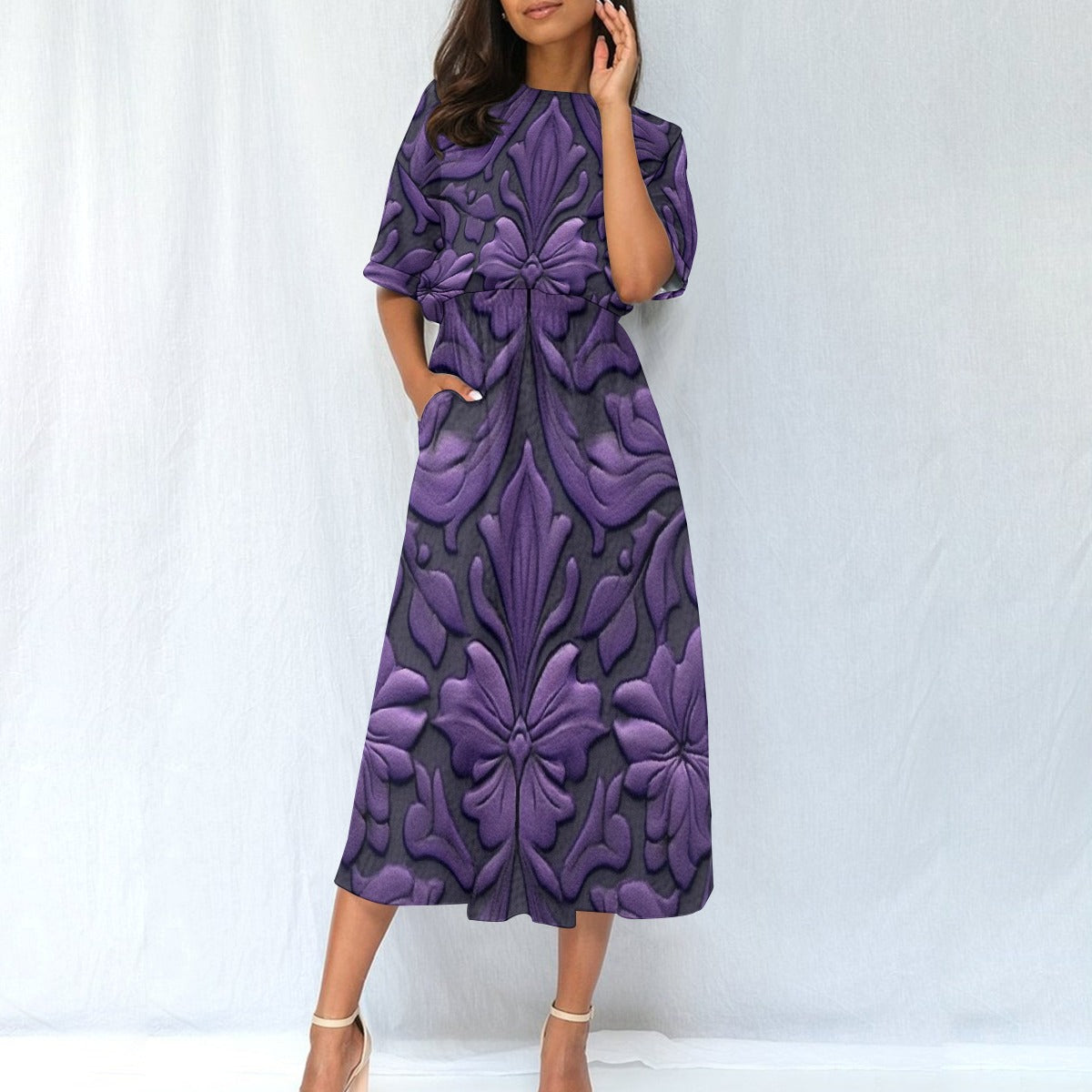 All-Over Print Women's Elastic Waist Dress