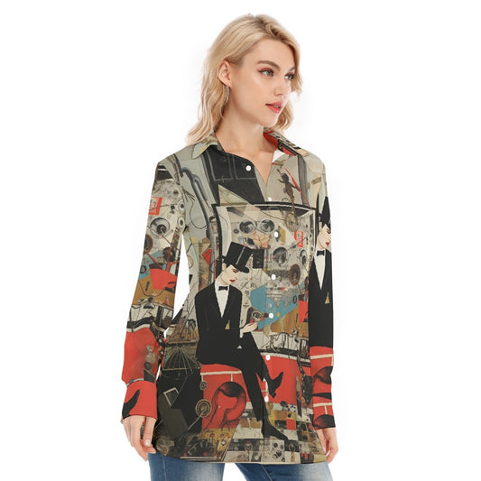 All-Over Print Women's Long Shirt