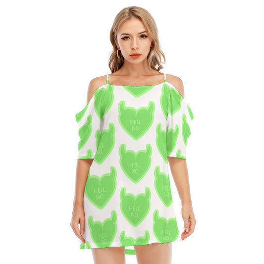 All-Over Print Women's Off-shoulder Cami Dress