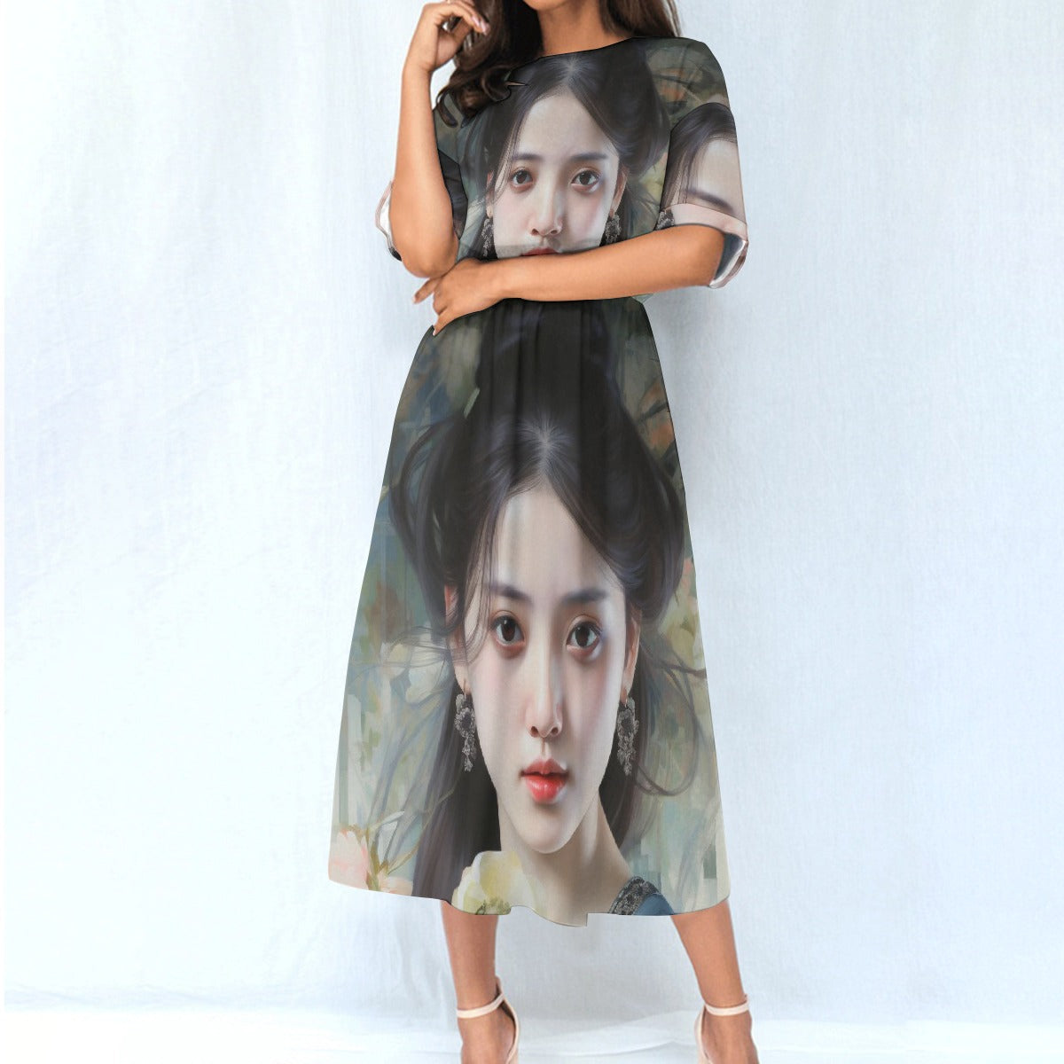 All-Over Print Women's Elastic Waist Dress