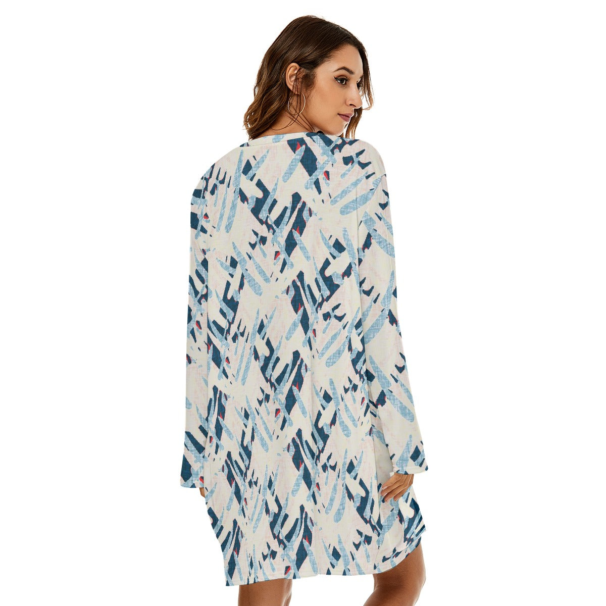 All-Over Print  Women's Loose Crew Neck Dress