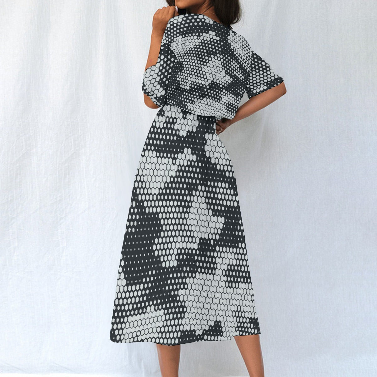 All-Over Print Women's Elastic Waist Dress