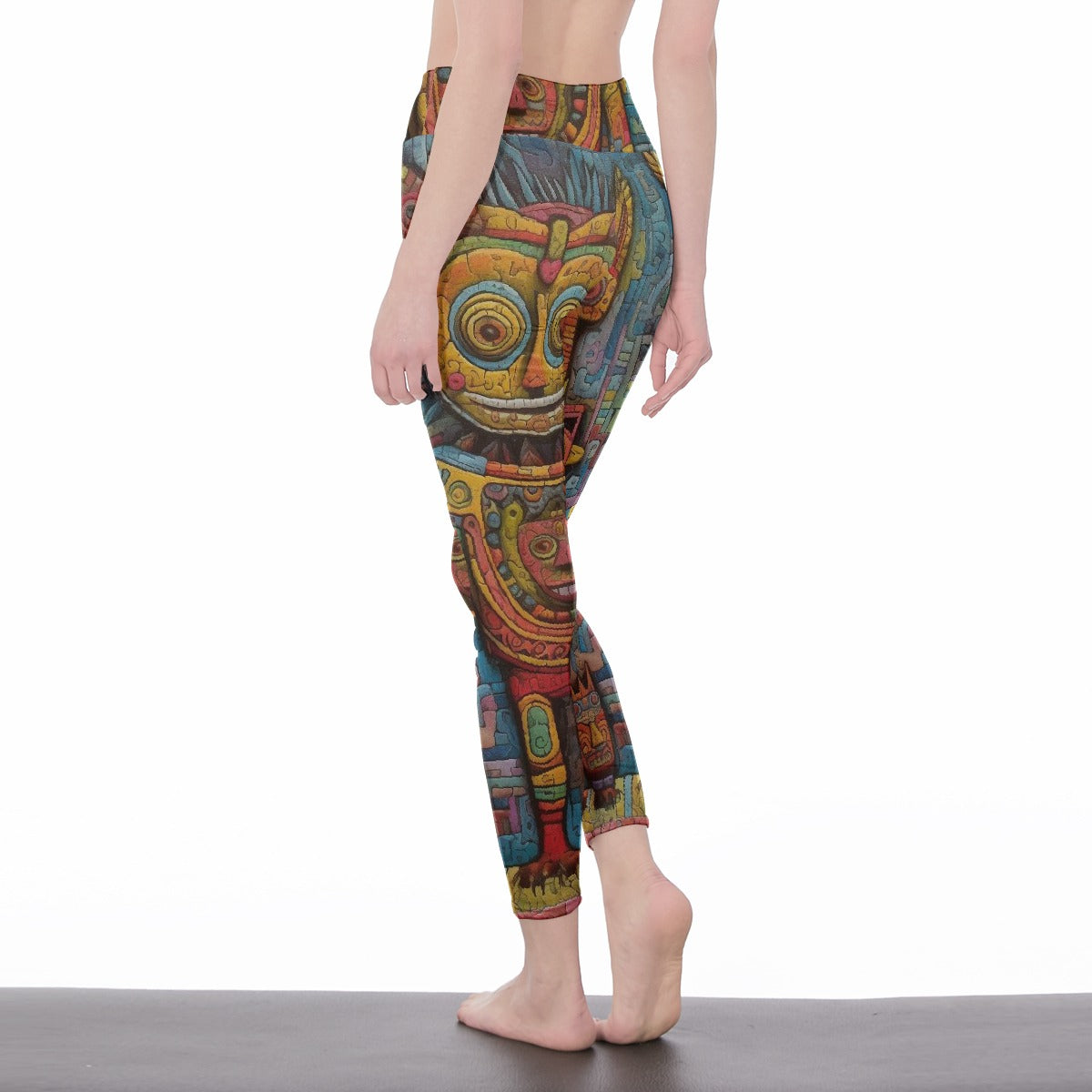 All-Over Print Women's High Waist Leggings | Side Stitch Closure