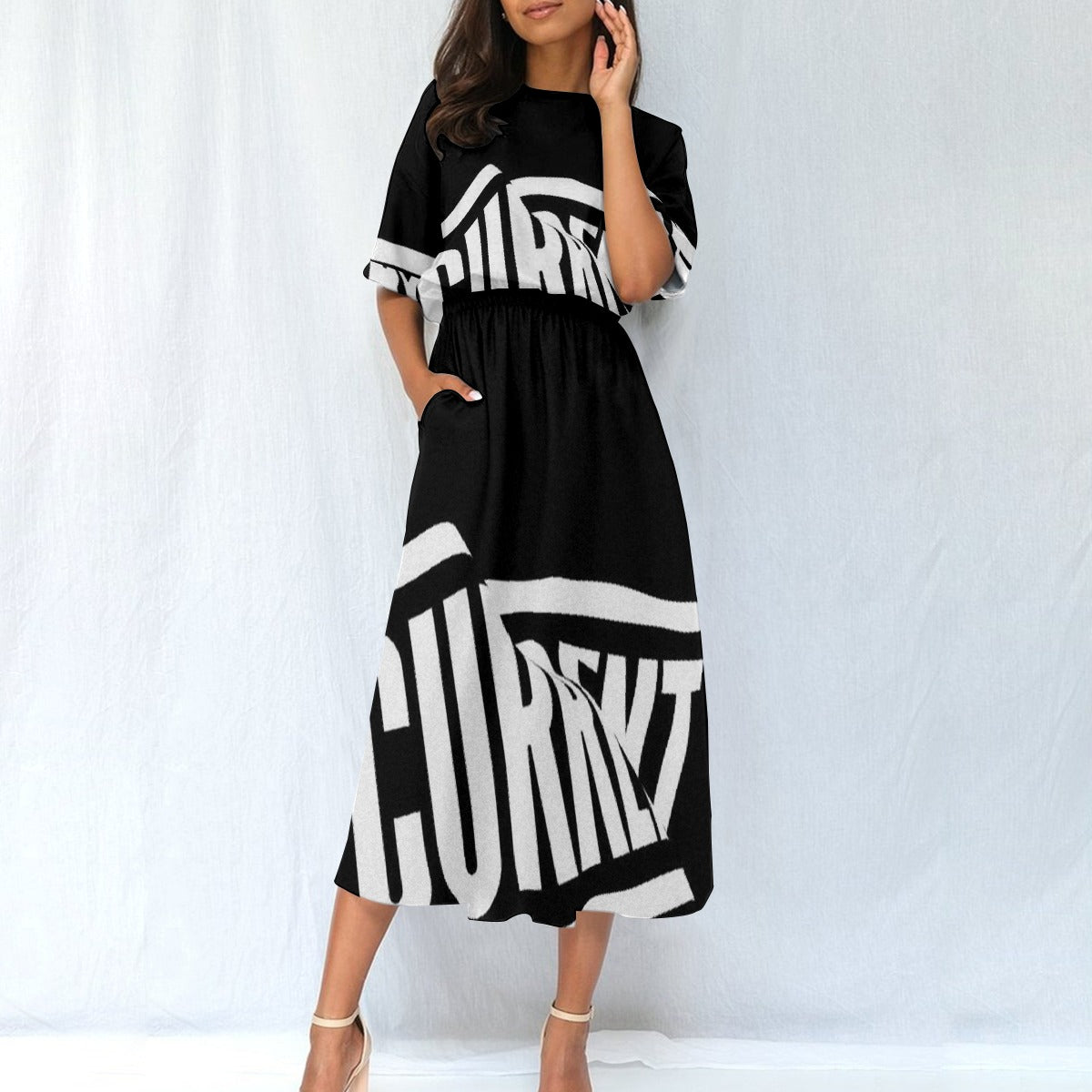 All-Over Print Women's Elastic Waist Dress