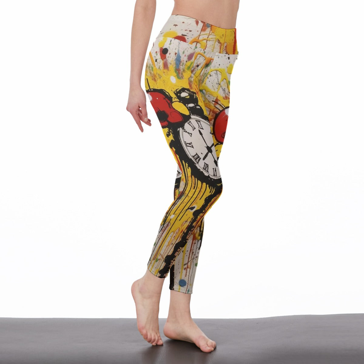 All-Over Print Women's High Waist Leggings | Side Stitch Closure