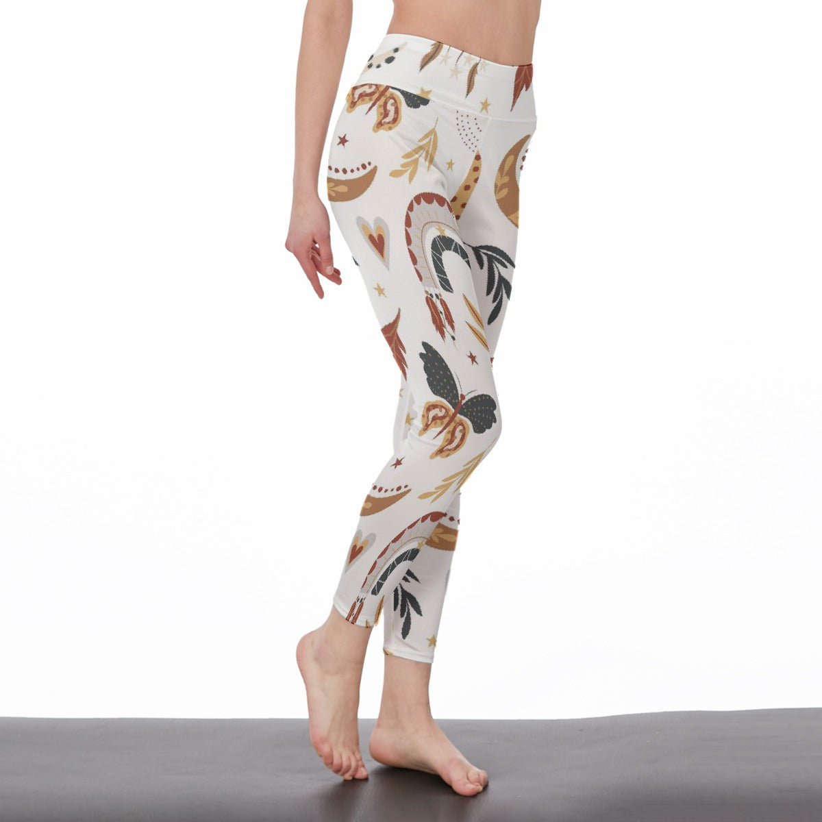 All-Over Print Women's High Waist Leggings | Side Stitch Closure