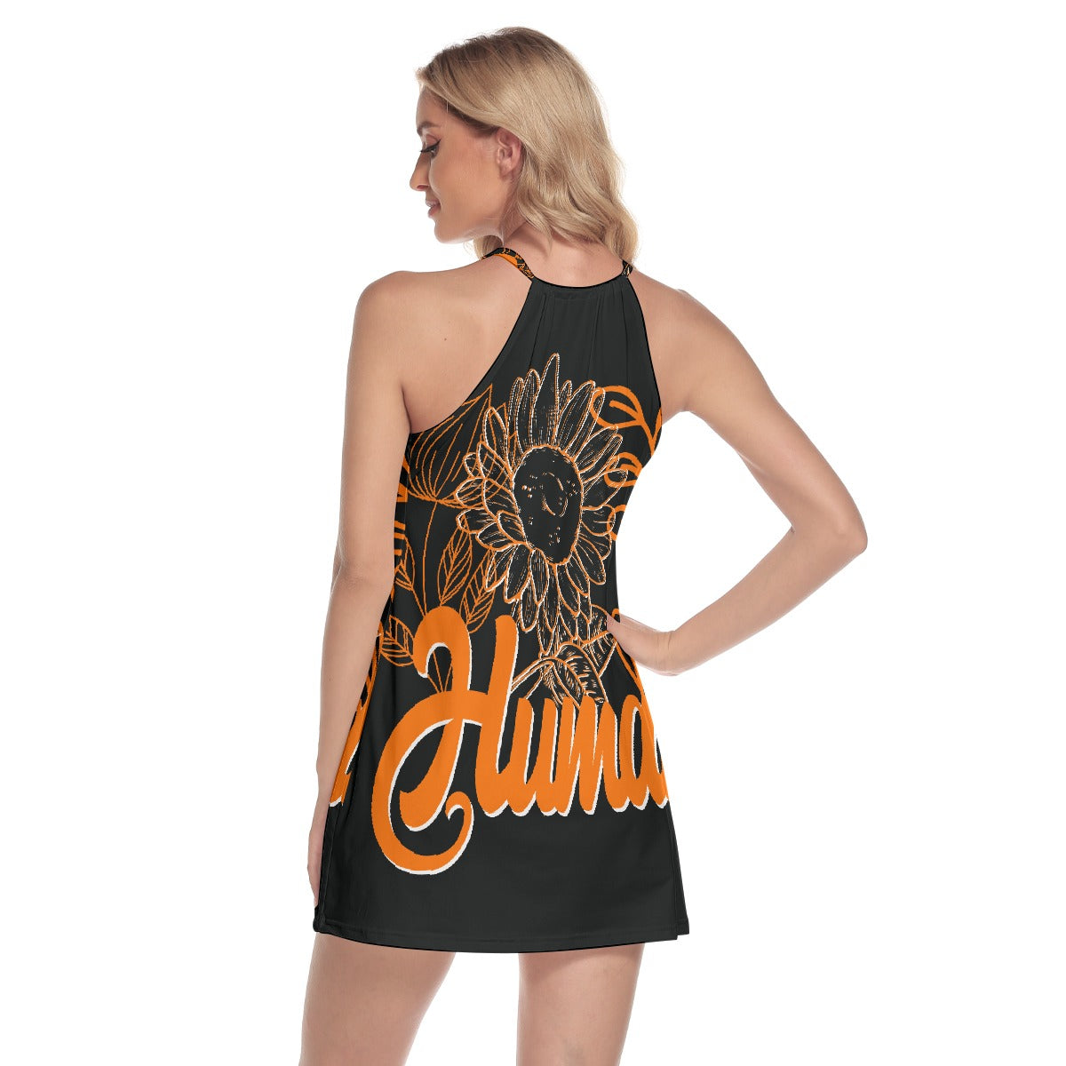 All-Over Print Women's Round Neck Above Knee Dress