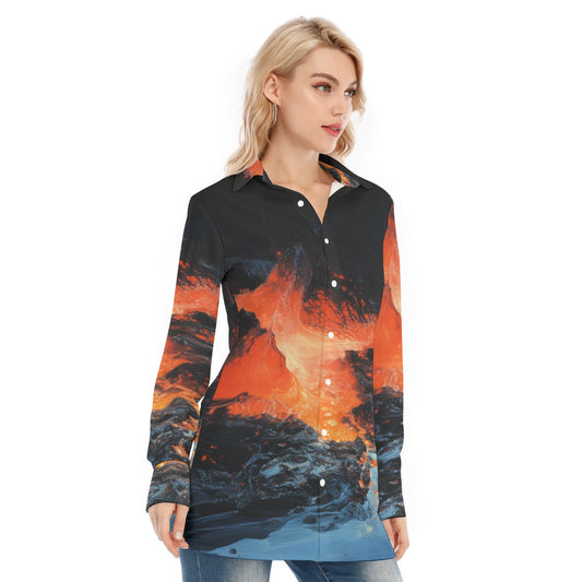 All-Over Print Women's Long Shirt