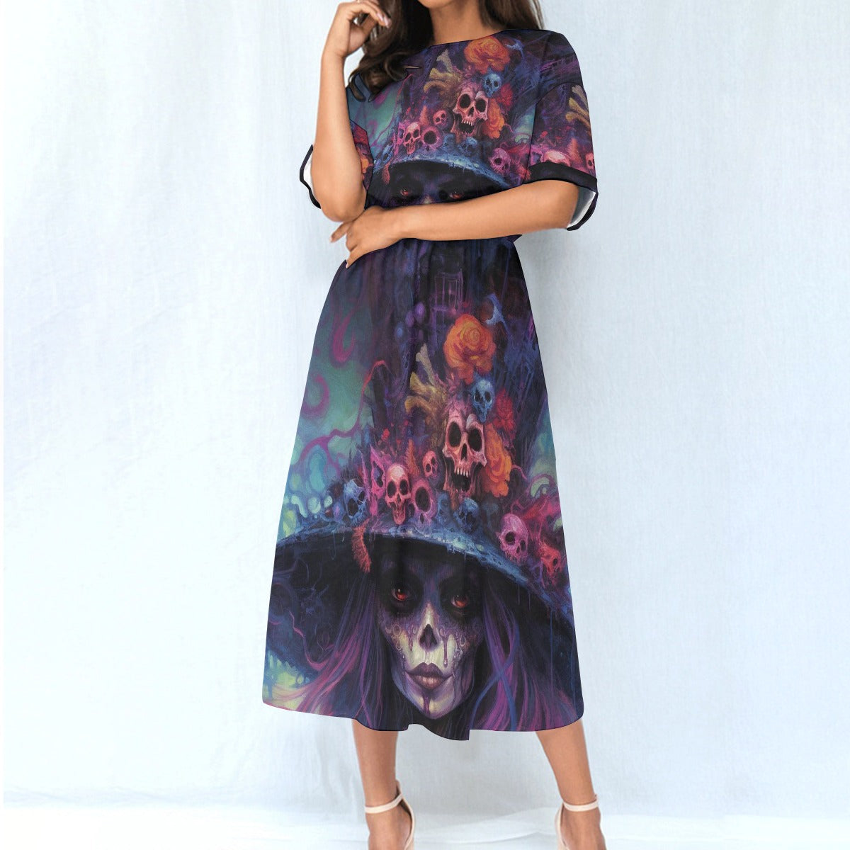 All-Over Print Women's Elastic Waist Dress