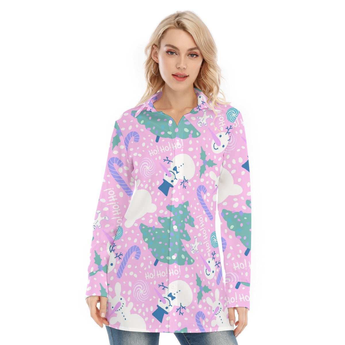 All-Over Print Women's Long Shirt