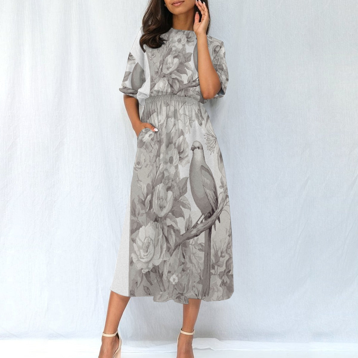 All-Over Print Women's Elastic Waist Dress