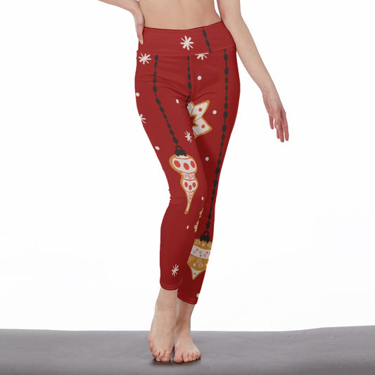 All-Over Print Women's High Waist Leggings | Side Stitch Closure