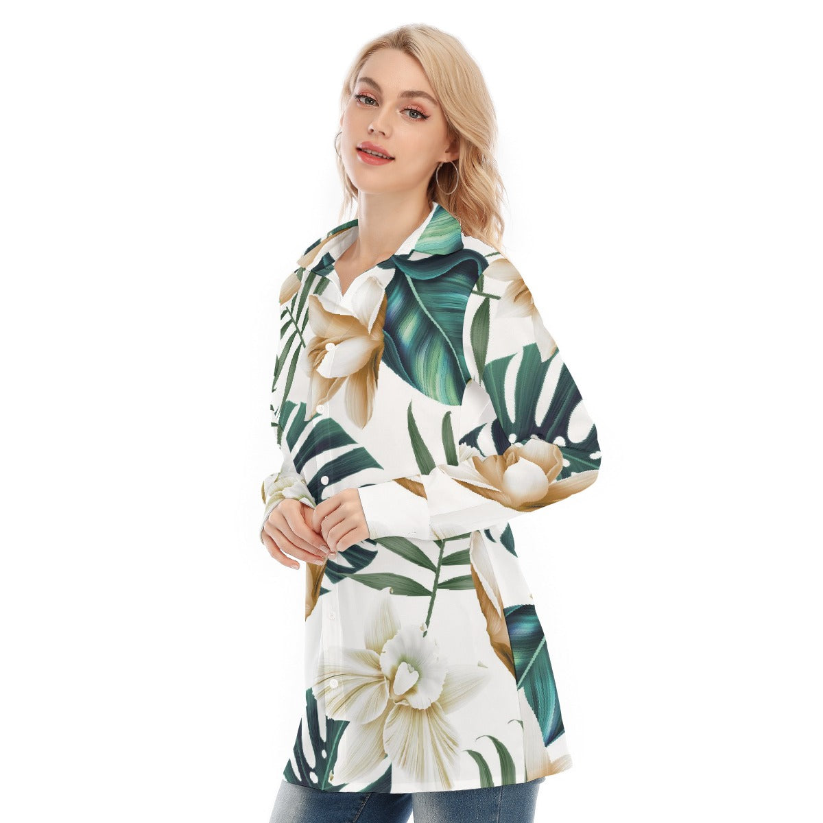 All-Over Print Women's Long Shirt