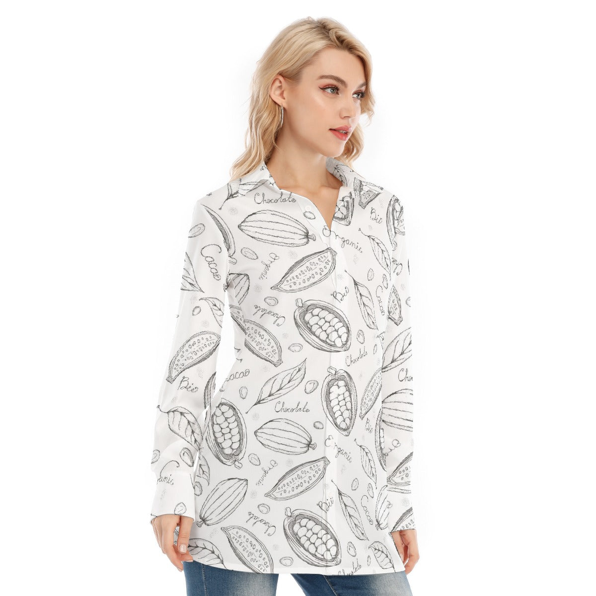 All-Over Print Women's Long Shirt