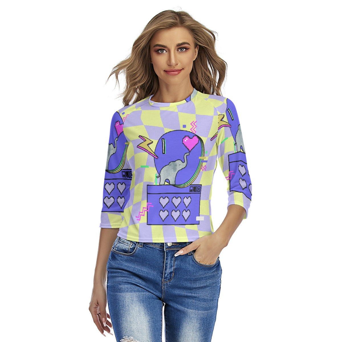 All-Over Print Women's Raglan Sleeves T-shirts