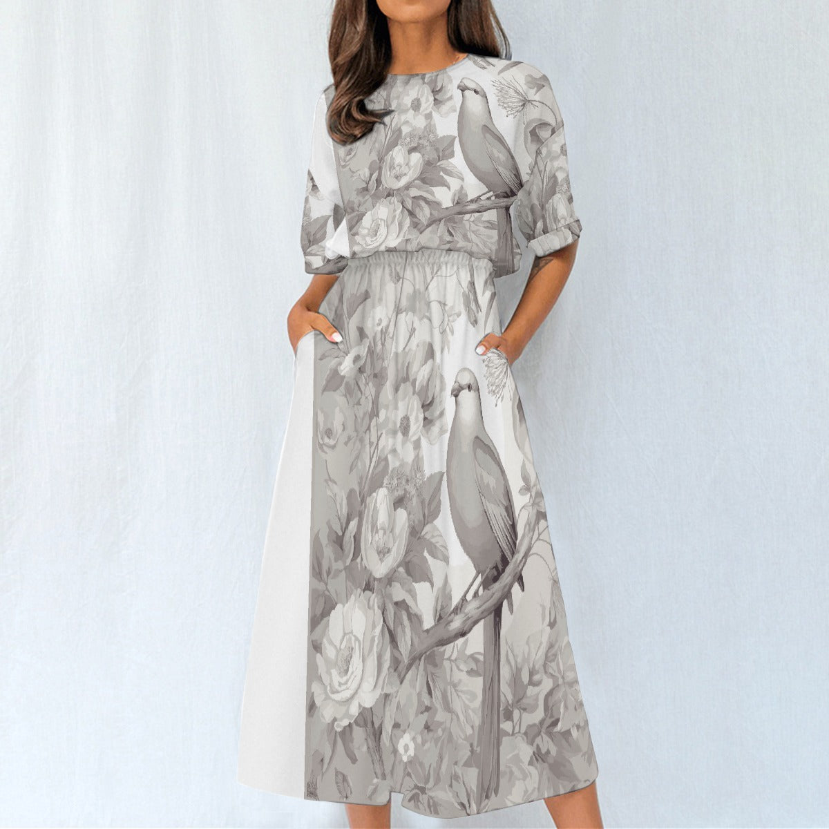 All-Over Print Women's Elastic Waist Dress