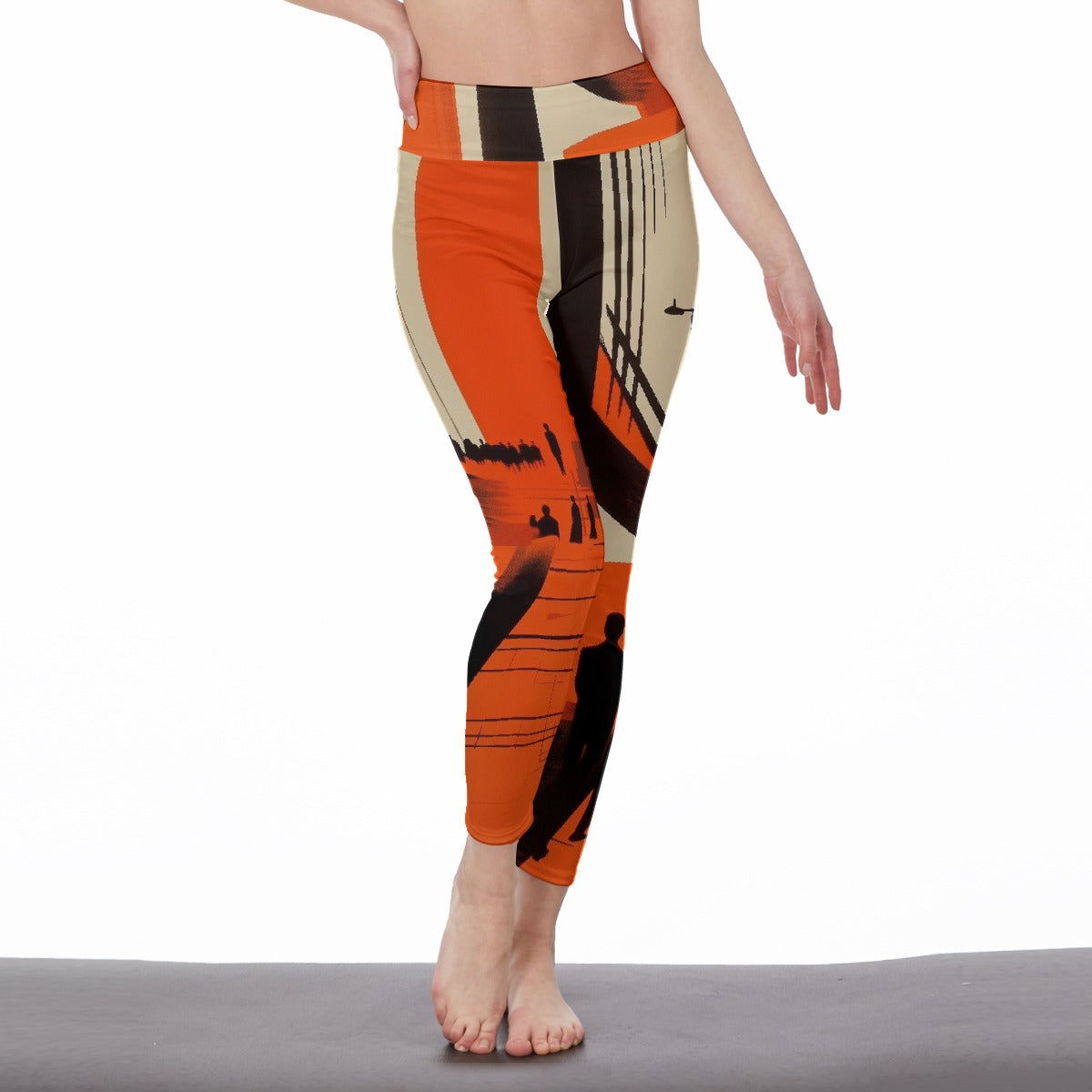 All-Over Print Women's High Waist Leggings | Side Stitch Closure