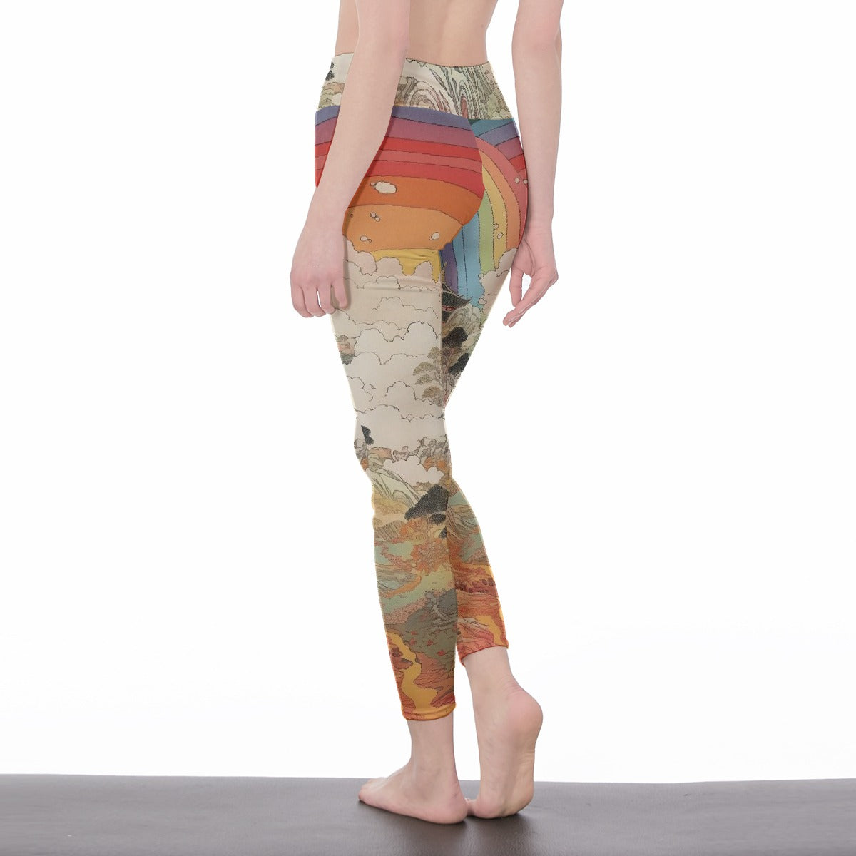 All-Over Print Women's High Waist Leggings | Side Stitch Closure