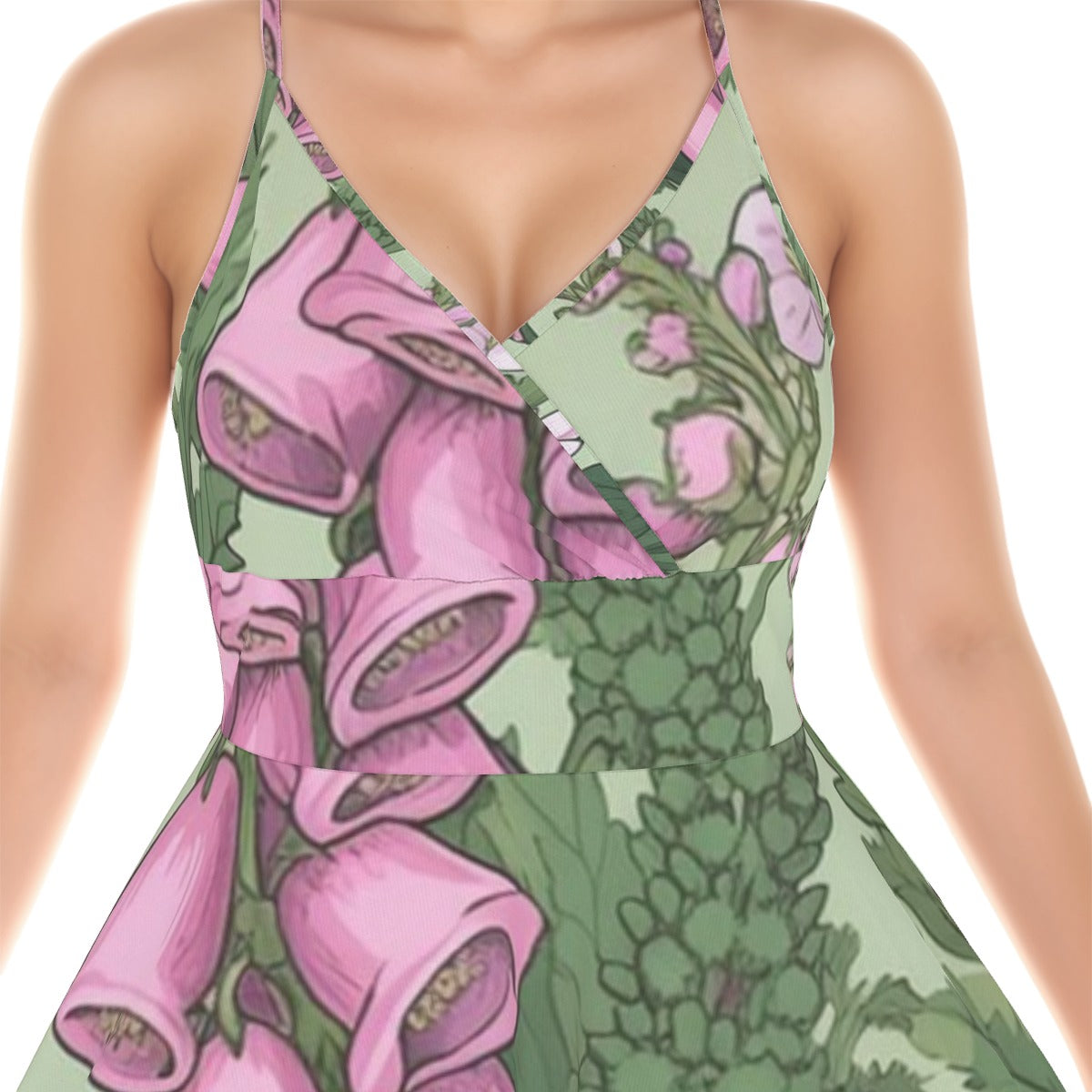 All-Over Print Women‘s Cross Cami Dress