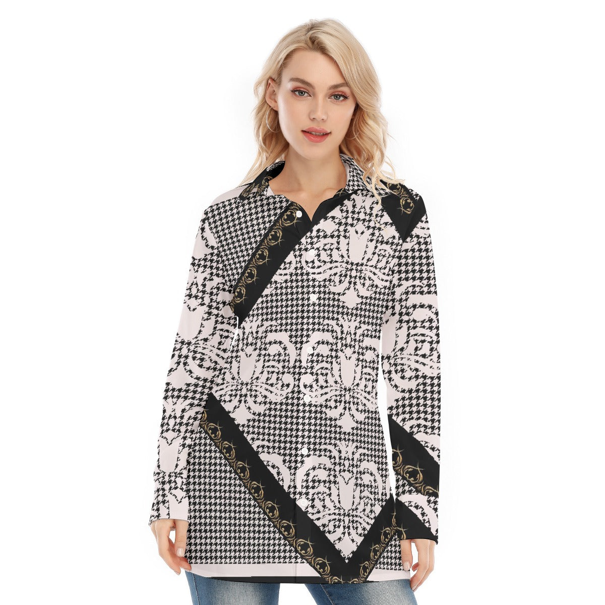 All-Over Print Women's Long Shirt