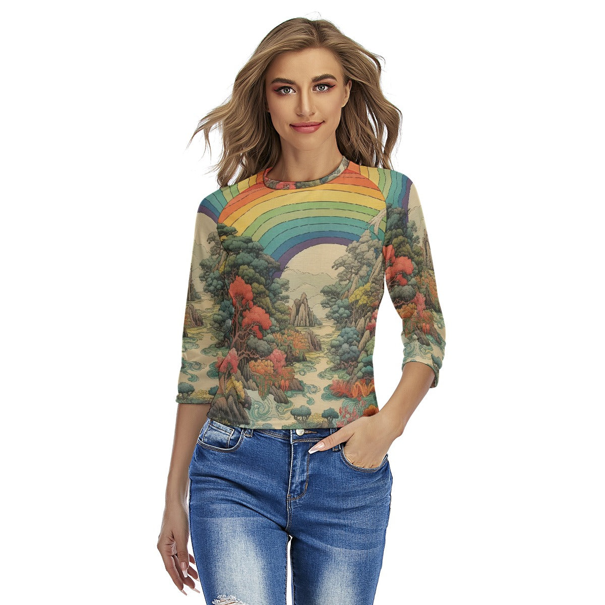 All-Over Print Women's Raglan Sleeves T-shirts