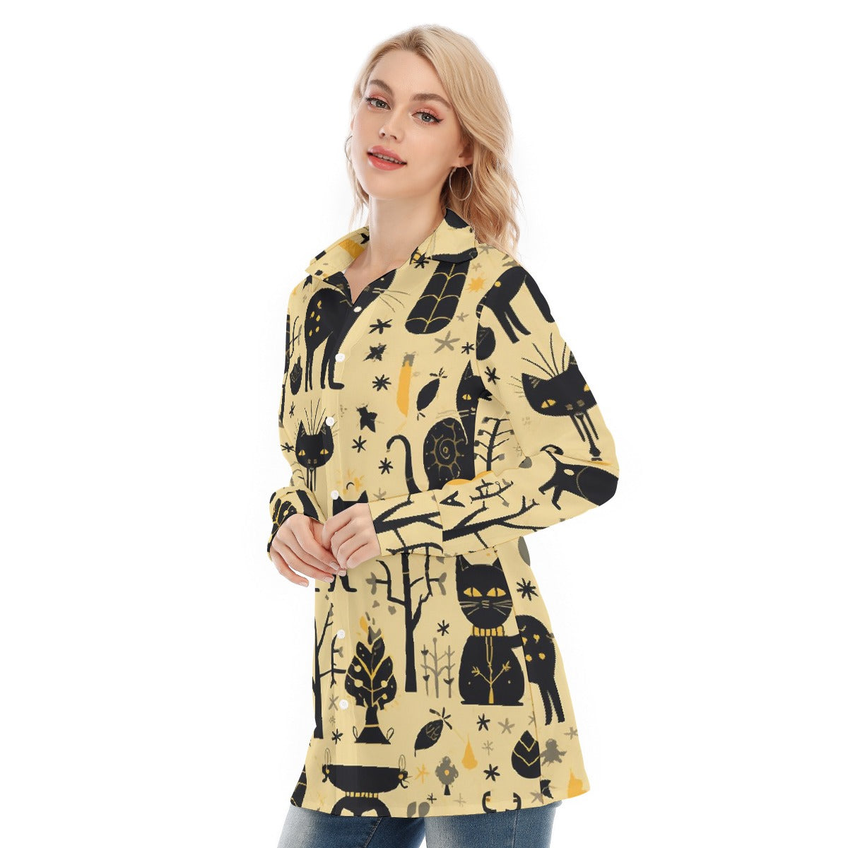 All-Over Print Women's Long Shirt