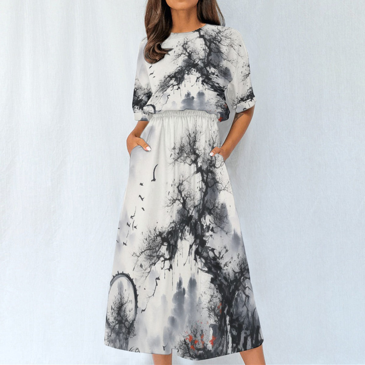 All-Over Print Women's Elastic Waist Dress