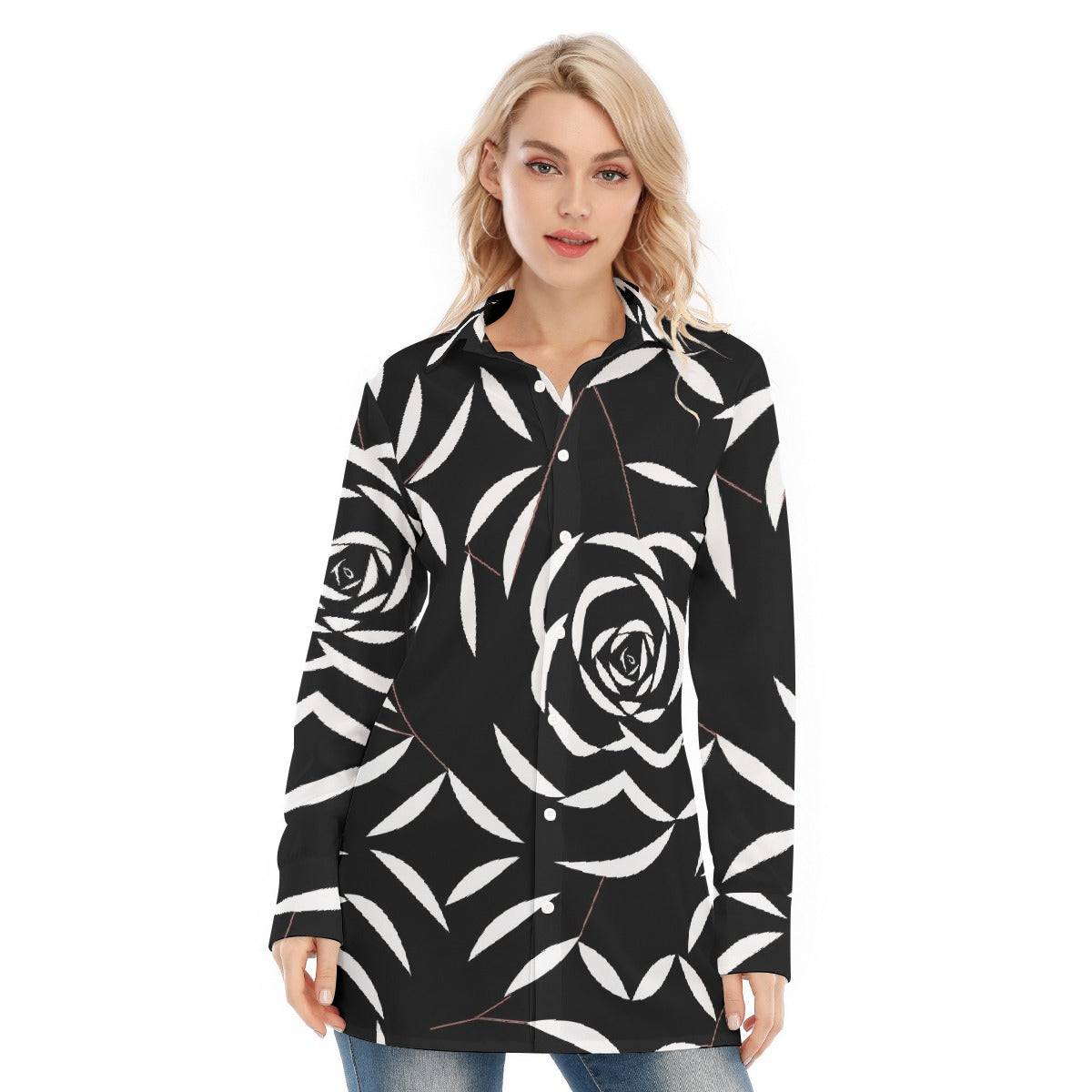 All-Over Print Women's Long Shirt