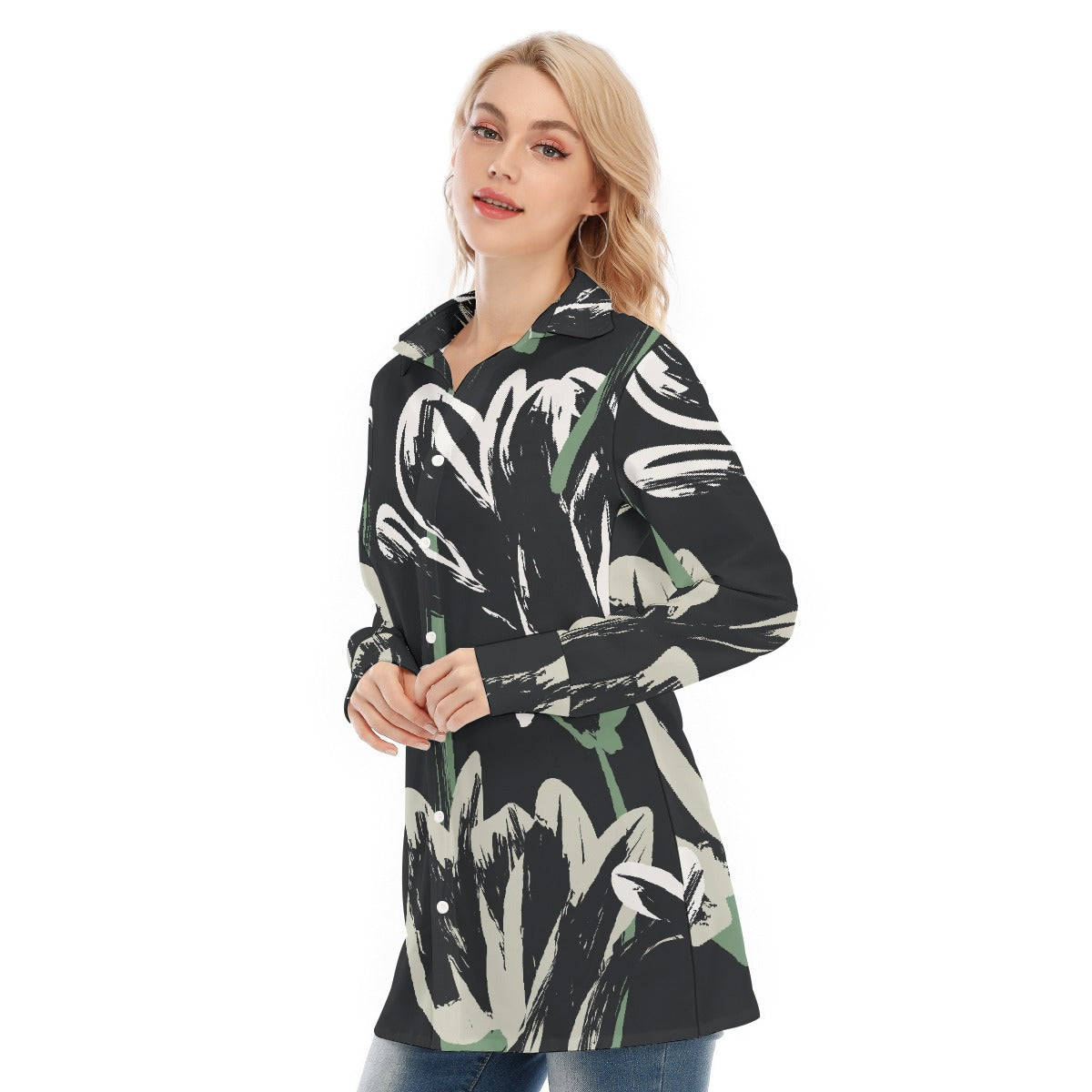 All-Over Print Women's Long Shirt