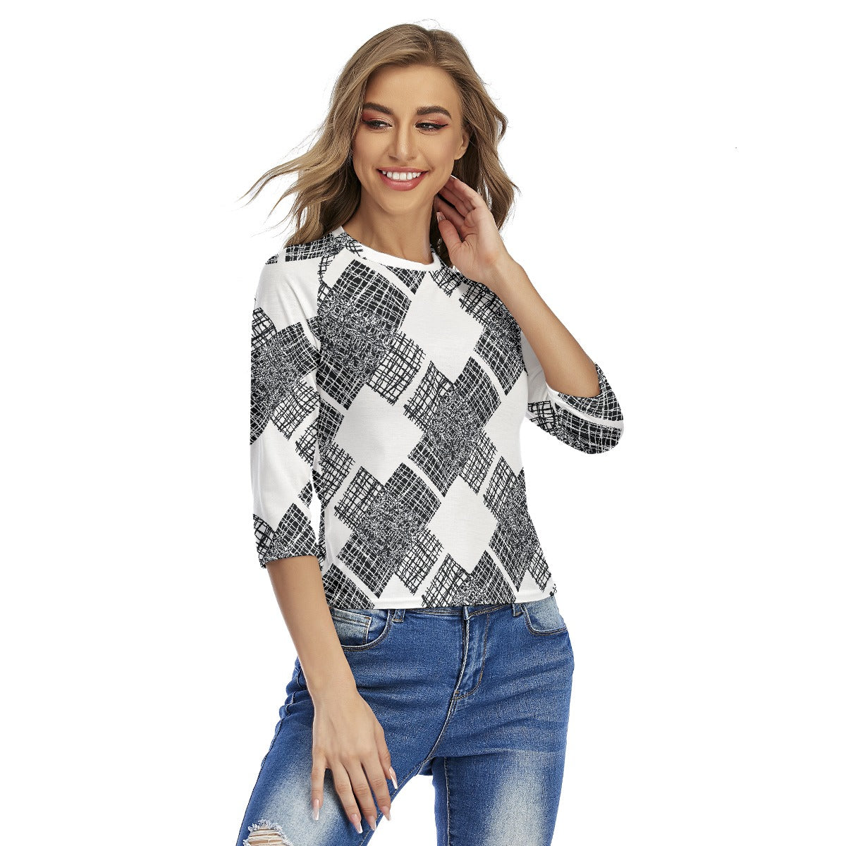 All-Over Print Women's Raglan Sleeves T-shirts