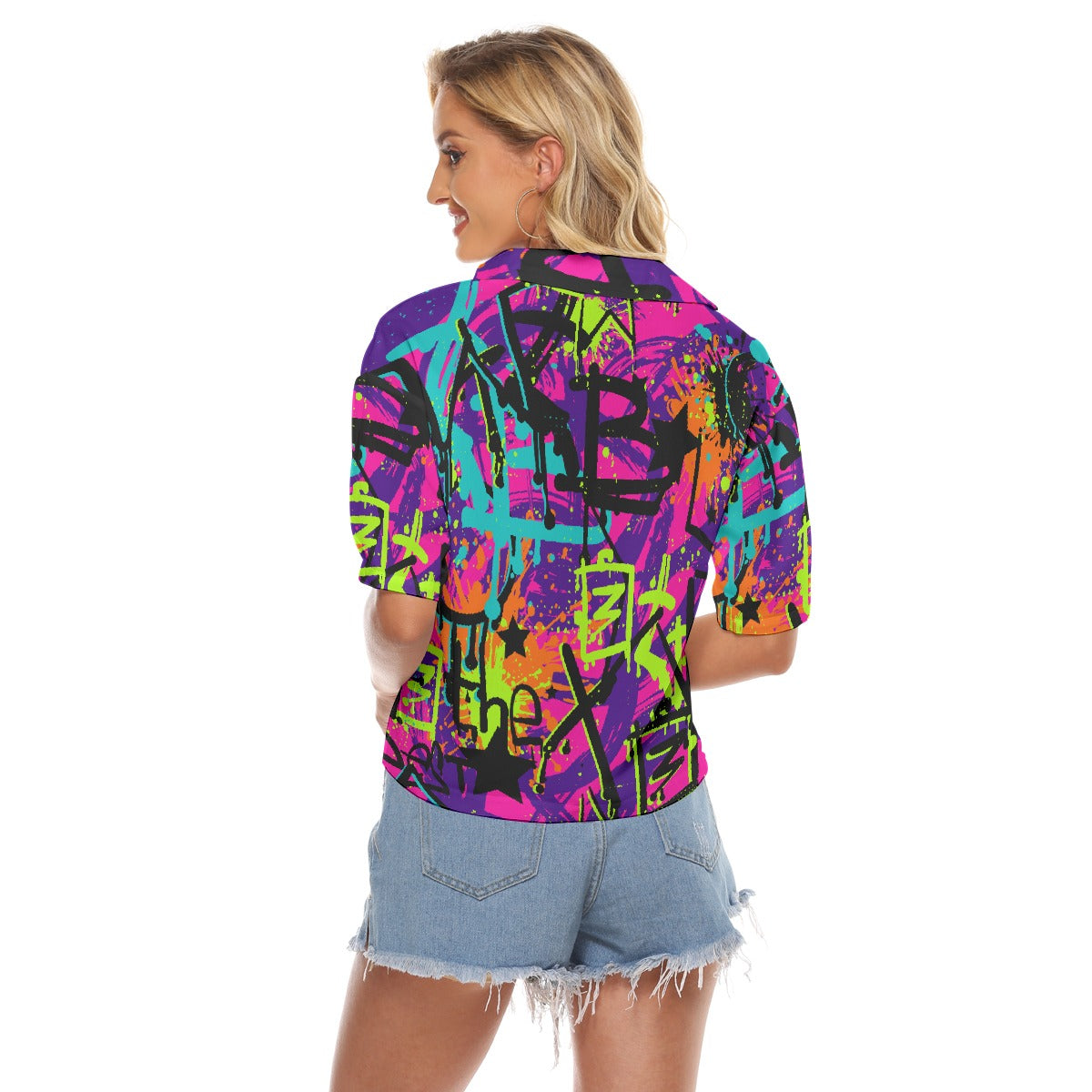 All-Over Print Women's V-neck Shirts