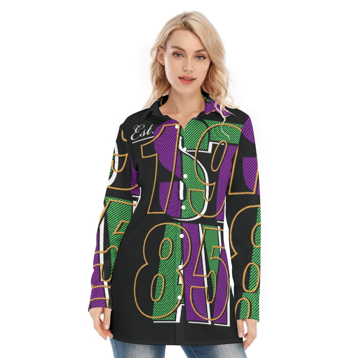 All-Over Print Women's Long Shirt