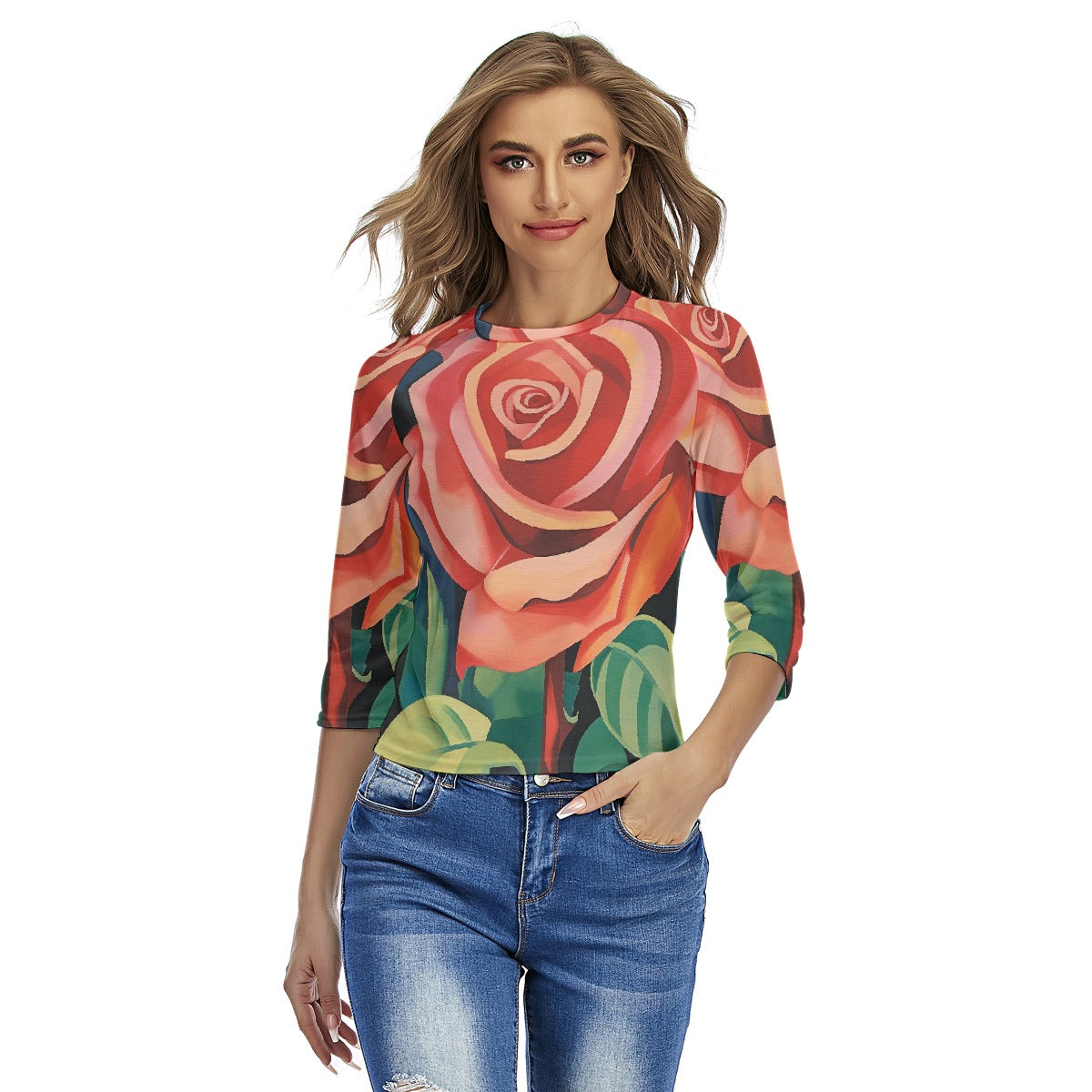 All-Over Print Women's Raglan Sleeves T-shirts