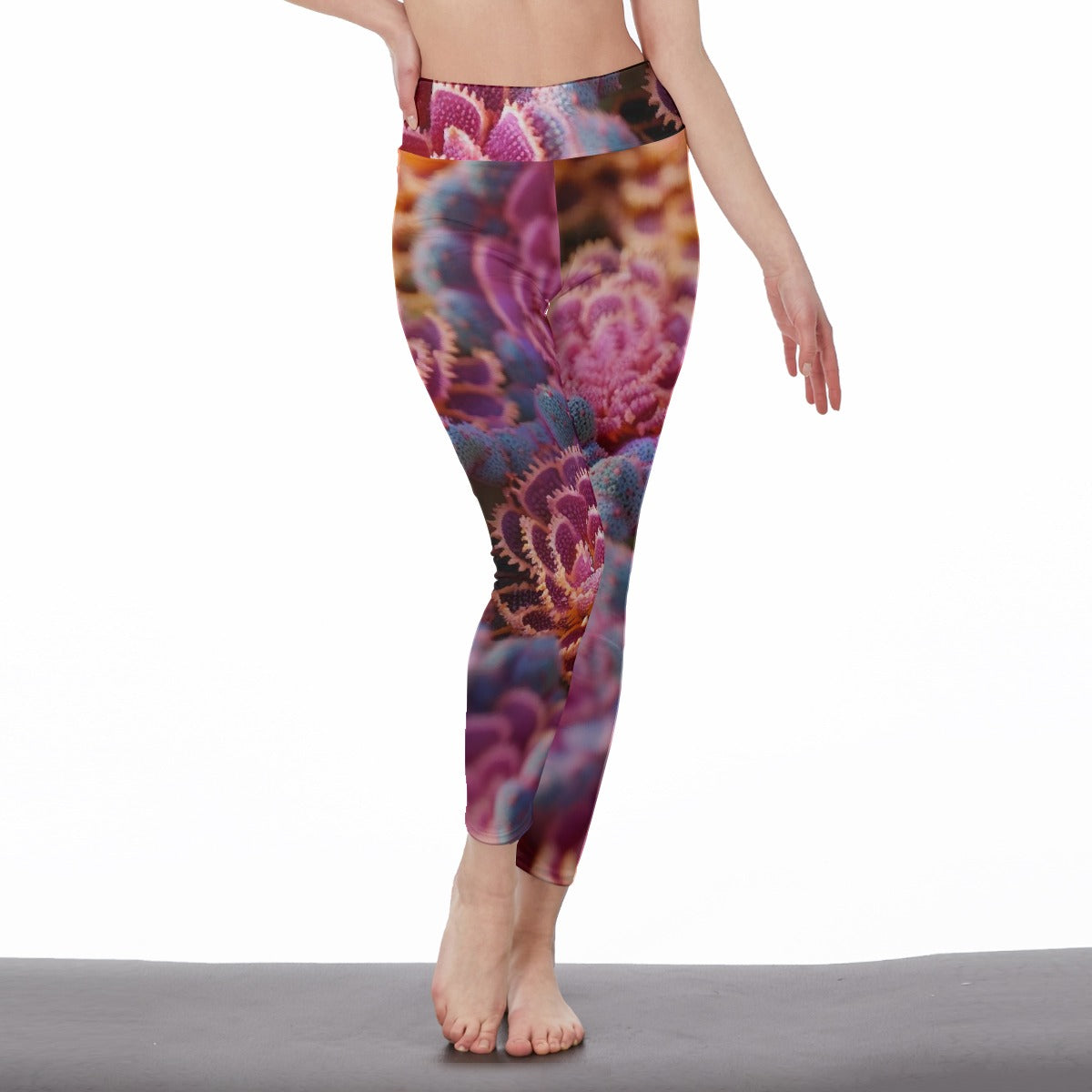 All-Over Print Women's High Waist Leggings | Side Stitch Closure