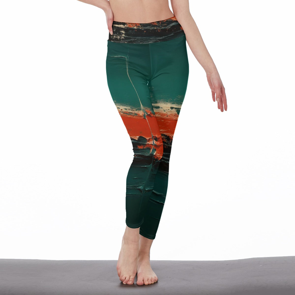 All-Over Print Women's High Waist Leggings | Side Stitch Closure