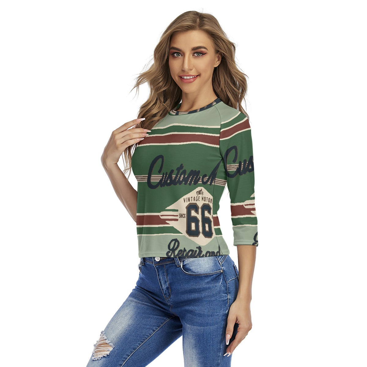 All-Over Print Women's Raglan Sleeves T-shirts