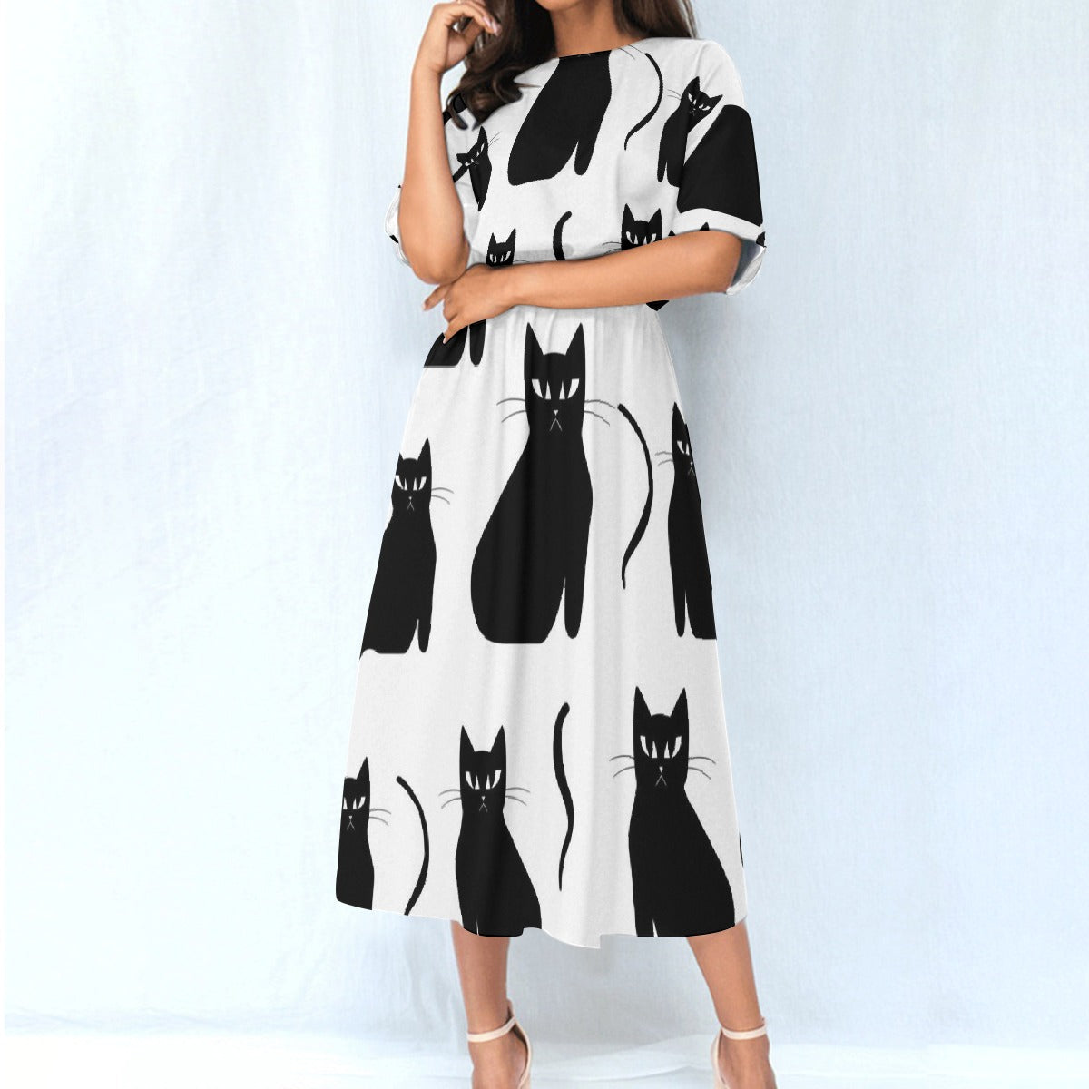 All-Over Print Women's Elastic Waist Dress