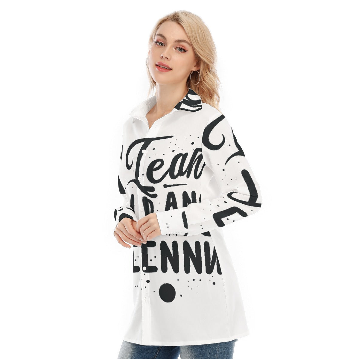 All-Over Print Women's Long Shirt