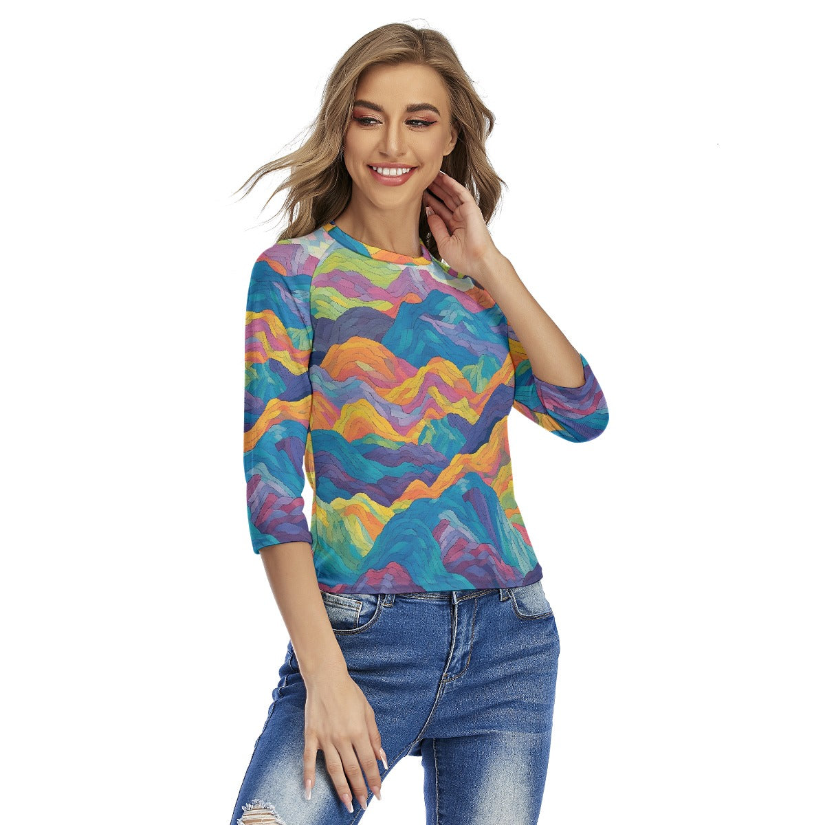 All-Over Print Women's Raglan Sleeves T-shirts