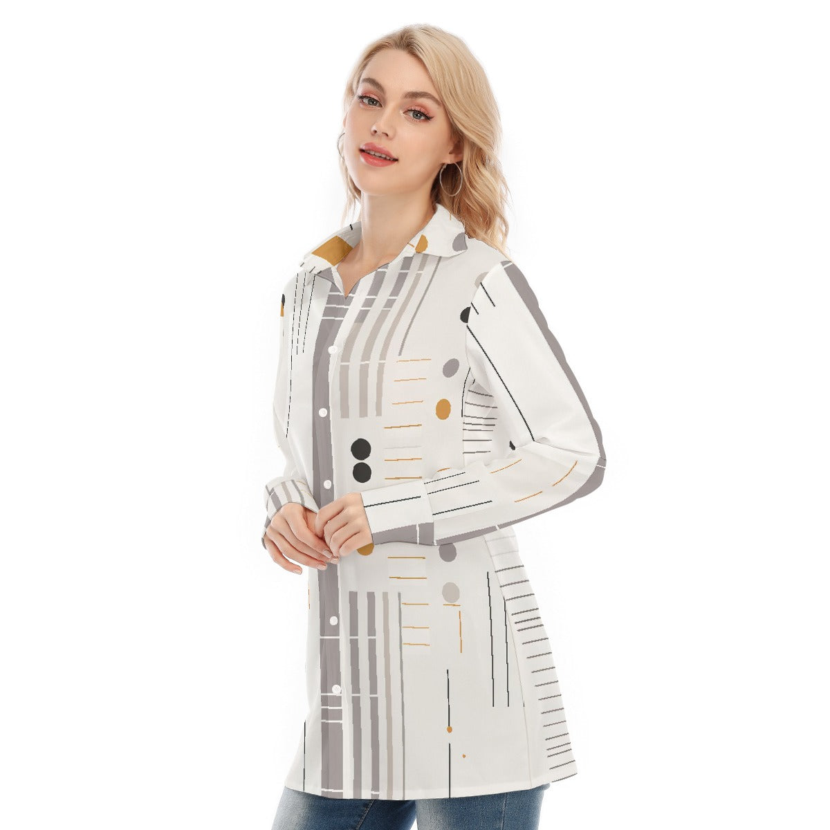 All-Over Print Women's Long Shirt