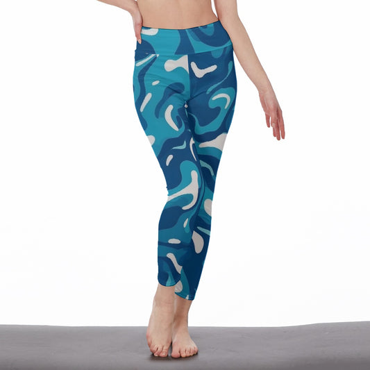 All-Over Print Women's High Waist Leggings | Side Stitch Closure