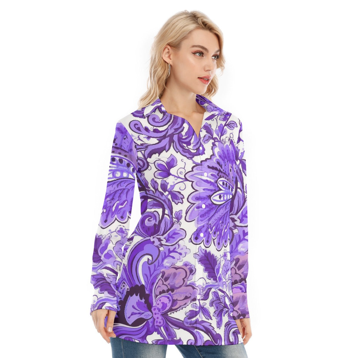 All-Over Print Women's Long Shirt