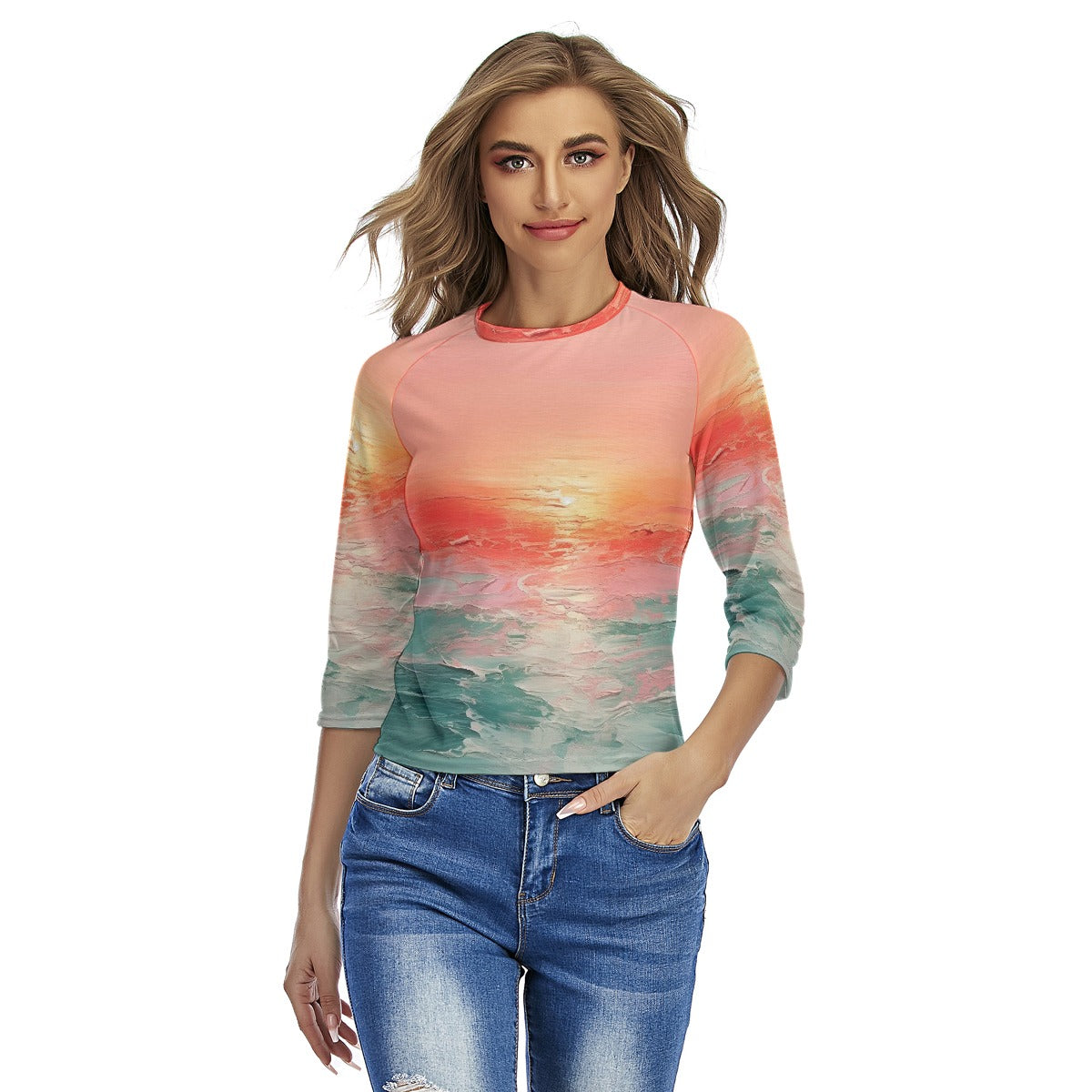 All-Over Print Women's Raglan Sleeves T-shirts