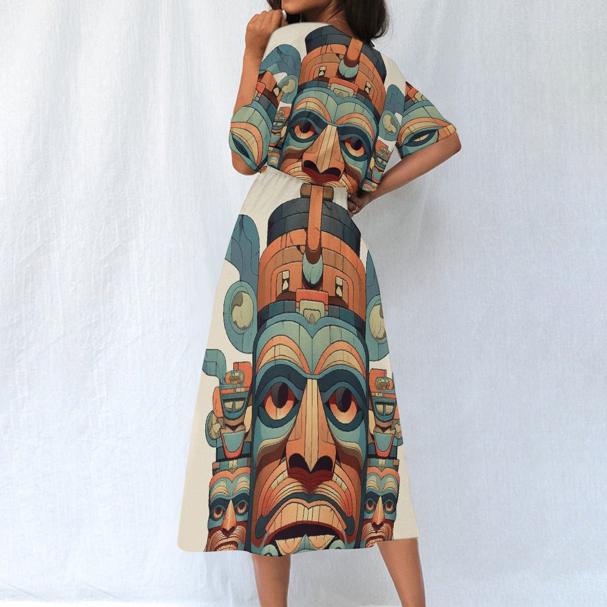 All-Over Print Women's Elastic Waist Dress