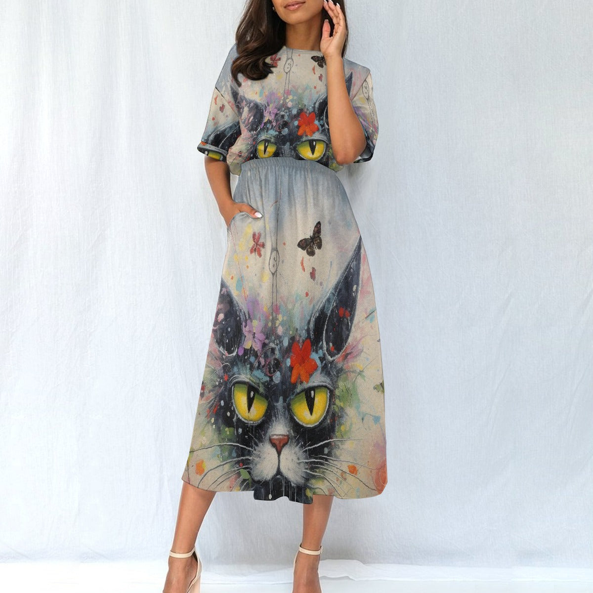 All-Over Print Women's Elastic Waist Dress