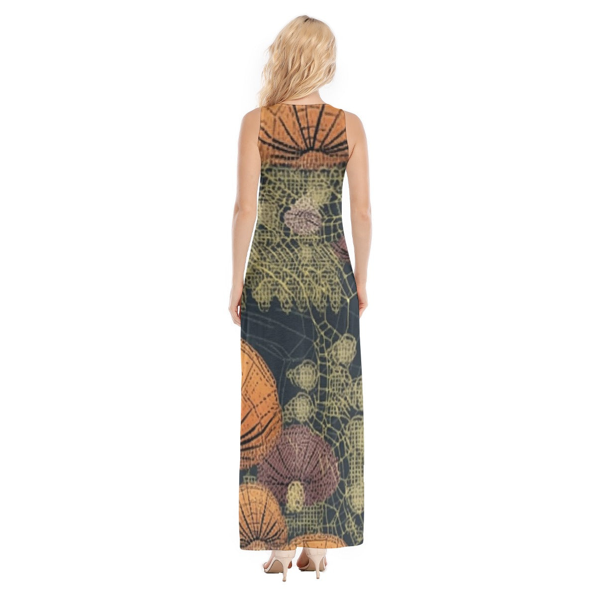 All-Over Print Women's Vest Dress | Length To Ankle