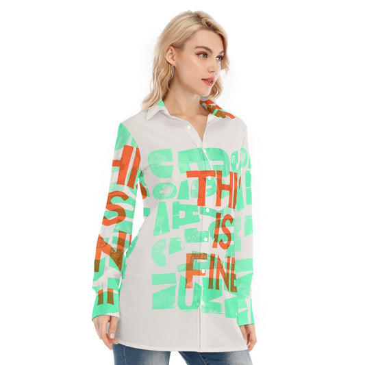 All-Over Print Women's Long Shirt