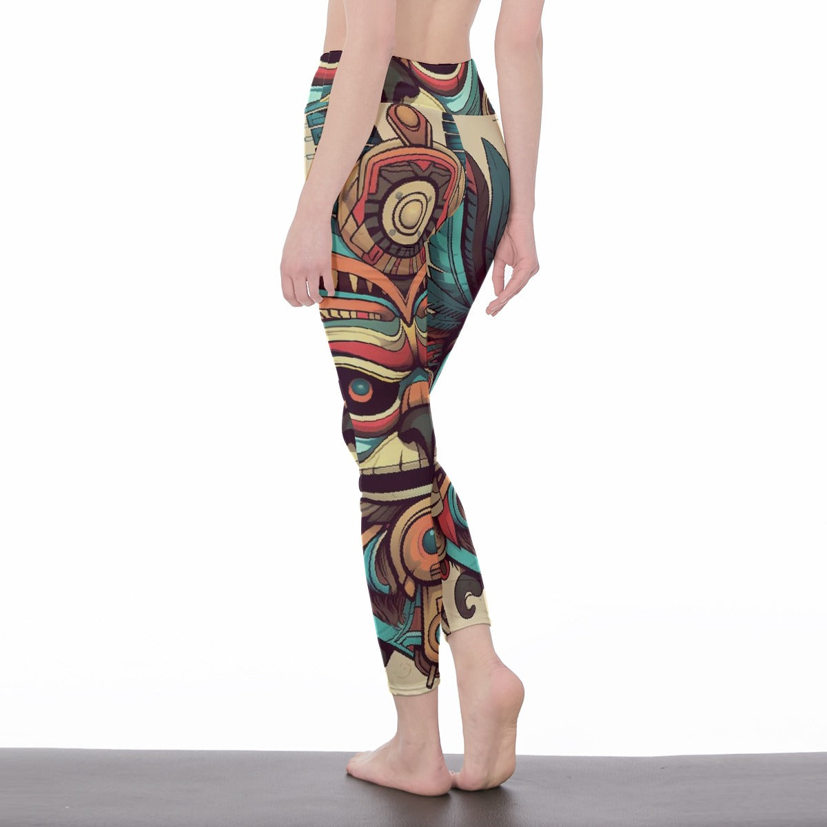 All-Over Print Women's High Waist Leggings | Side Stitch Closure